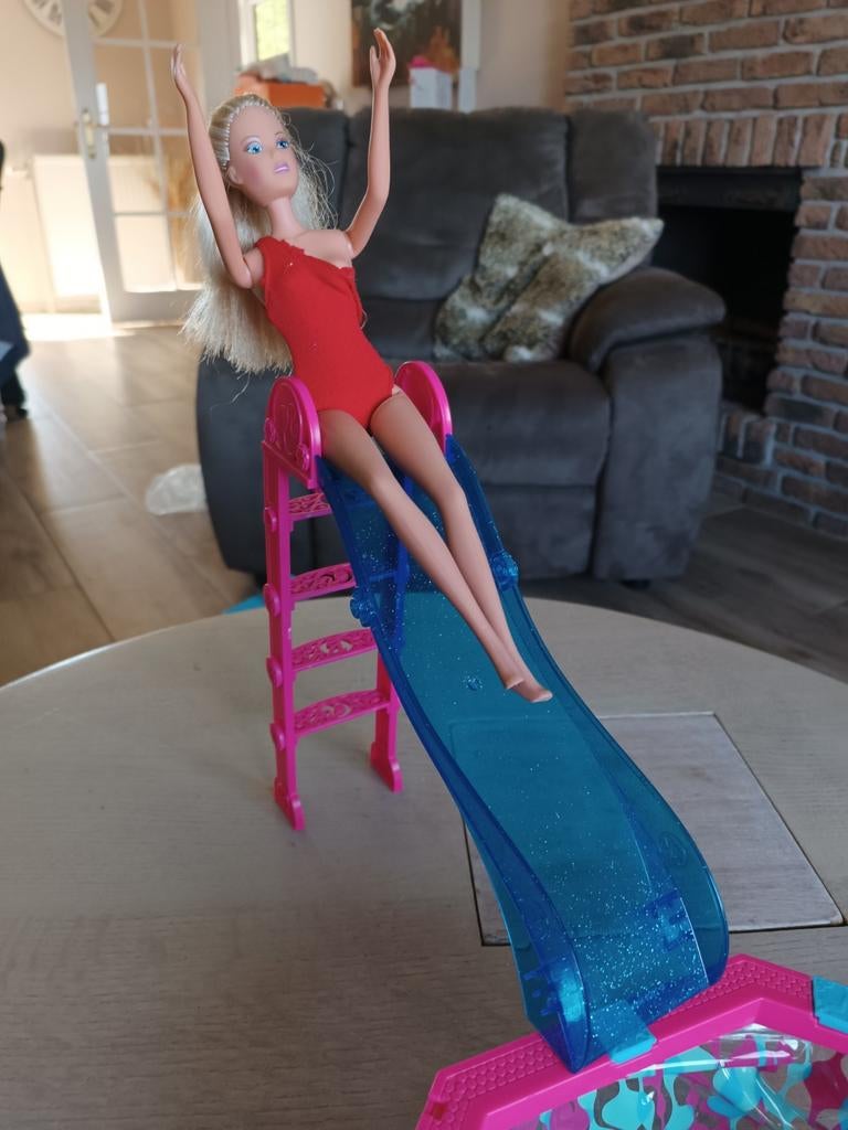 Piscine avec toboggan Barbie, Enlèvement ou Envoi, Utilisé, Barbie