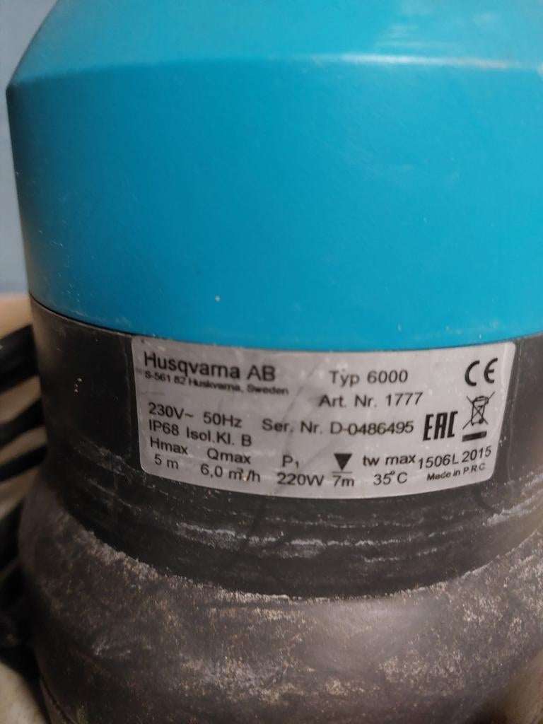 Dompelpomp, Enlèvement, Comme neuf, Pompe à eaux claires