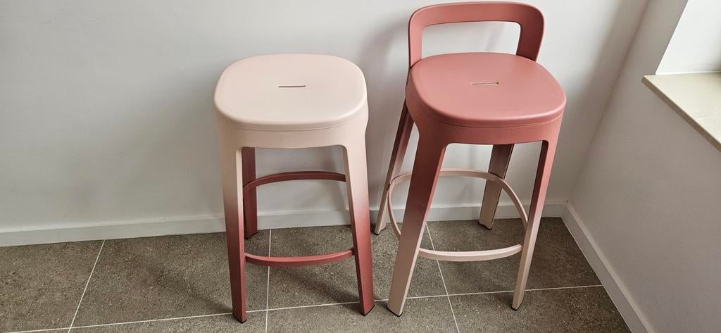 rose chaises bar en metal, Enlèvement
