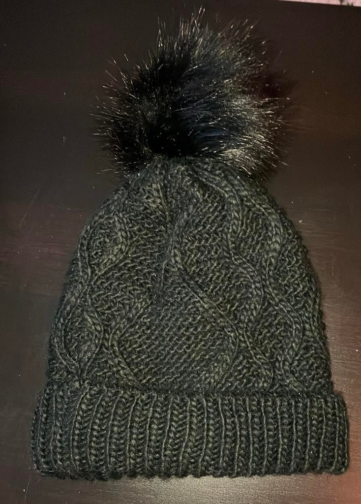 Bonnet noir femme Crivit état neuf doublé polar, Enlèvement, Comme neuf, Ski, Vêtements