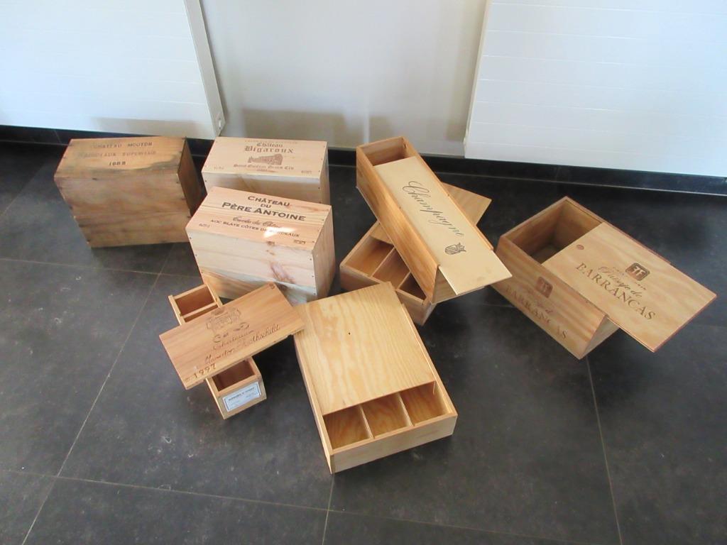 Lot de caisses à vin en bois boîtes à vin emballage, Collections, Enlèvement, Champagne