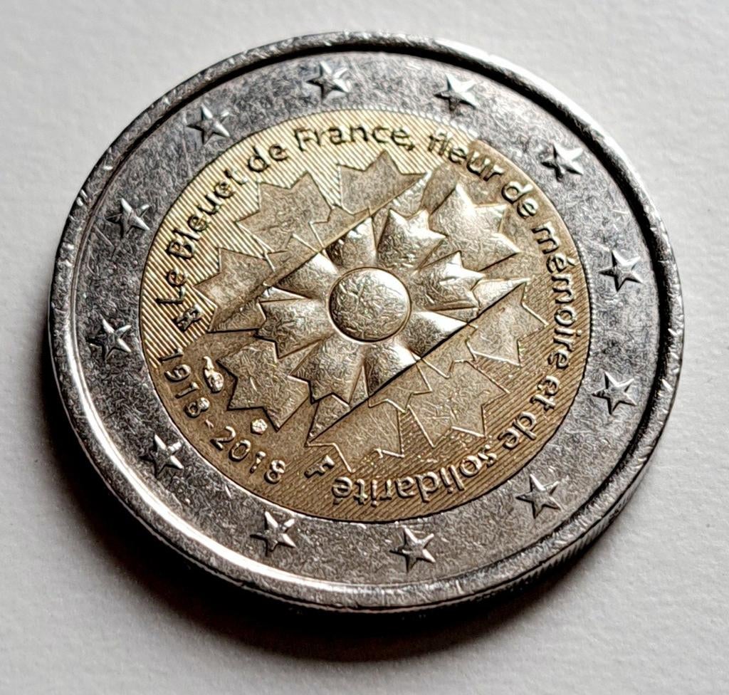 2 euro Frankrijk 2018 Korenbloem 🇨🇵, Postzegels en Munten, Munten | Europa | Euromunten, Losse munt, 2 euro, België, Ophalen of Verzenden