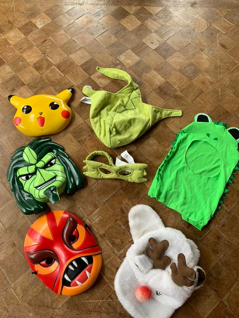 Carnavalsmaskers en hoofdtooien voor kinderen van 2-4 jaar, Kinderen en Baby's, Carnavalskleding en Verkleedspullen, Zo goed als nieuw