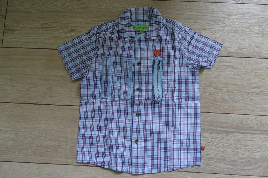 Lichtblauw hemdje Zulupapuwa JBC maat 128, Gebruikt, Overhemd of Blouse, JBC, Ophalen of Verzenden