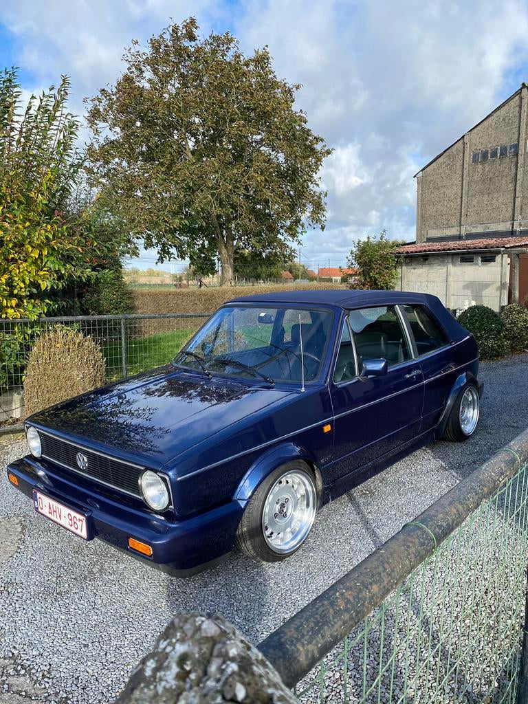 Heel Propere Golf MK1 Cabrio, Leder, Particulier, Volkswagen, Blauw
