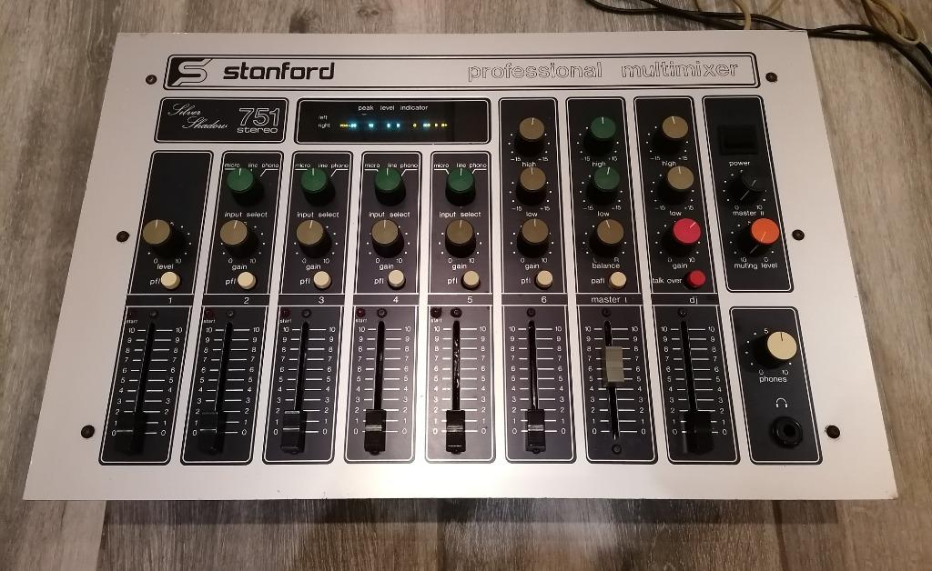 Vintage audiomixer Stanford "Silver Shadow 751", TV, Hi-fi & Vidéo, Appareils professionnels, Reconditionné, Audio, Enlèvement ou Envoi