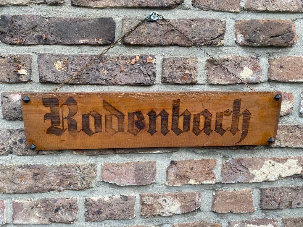 RODENBACH RECLAME-BORD HOUT, Verzamelen, Ophalen of Verzenden, Gebruikt, Reclamebord, Plaat of Schild, Overige merken