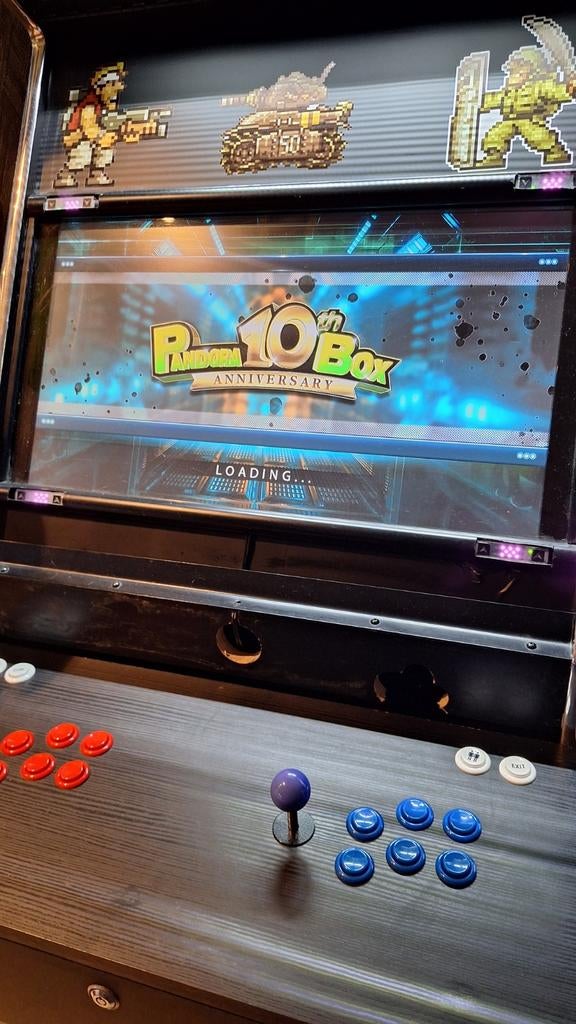 Aracdekast met pandorabox and retroshooter guns, Verzamelen, Automaten | Jukeboxen, Ophalen, Gebruikt