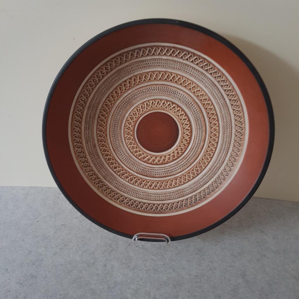 Schaal in keramiek W.-Germany. Ø 31 cm, Ophalen of Verzenden