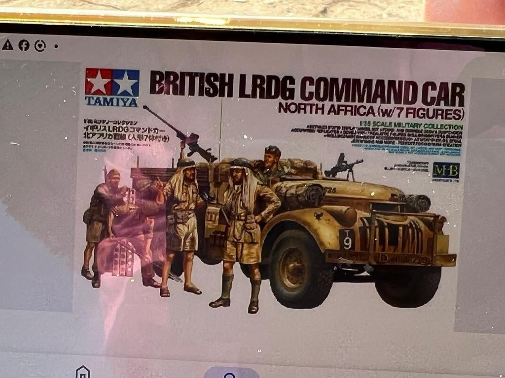 Je recherche la voiture de commandement britannique Tamiya 1, Enlèvement, Comme neuf