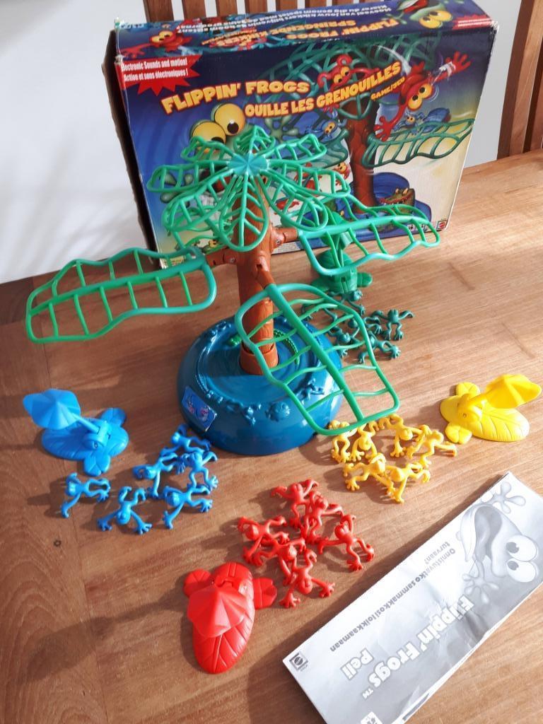 Gezelschapsspel springende kikkers, Hobby en Vrije tijd, Gezelschapsspellen | Bordspellen, Drie of vier spelers, Ophalen, Gebruikt