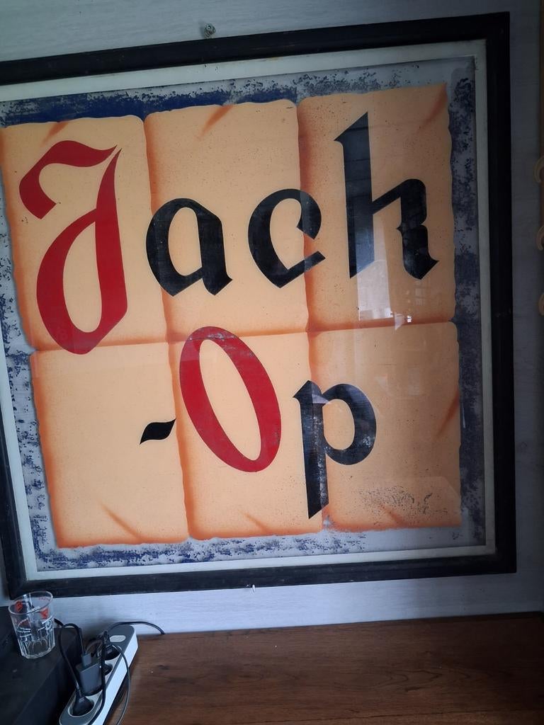 JACK OP GLAS RECLAME, Verzamelen, Biermerken, Ophalen of Verzenden