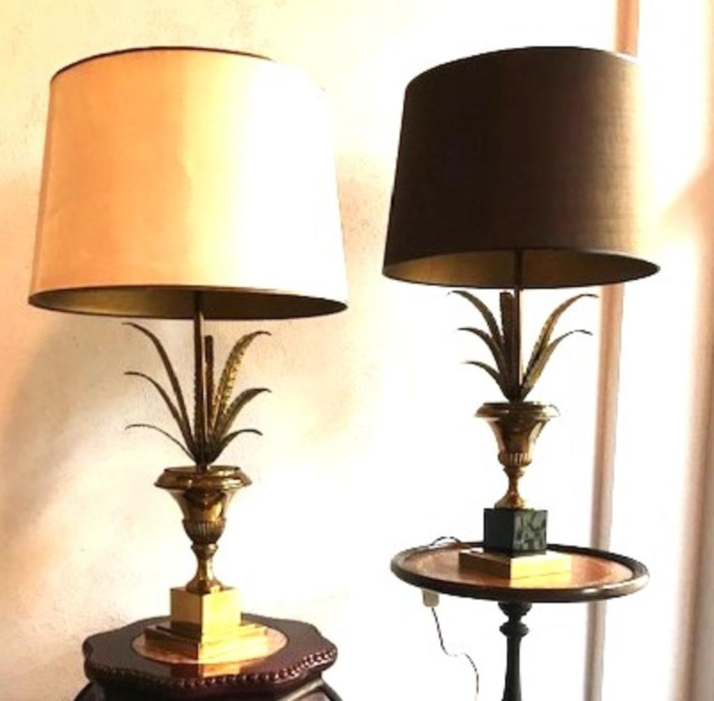 Ananas lamp Maison Jansen Hollywood Regency  2 stks😍✨💑🤗, Antiek en Kunst, Ophalen of Verzenden