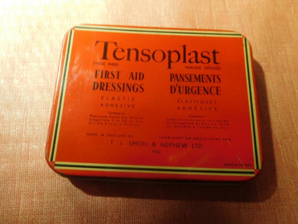 Oude Tensoplast metalen doos, Verzamelen, Ophalen of Verzenden, Gebruikt