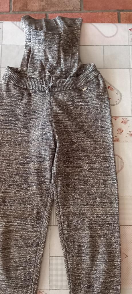 goudkleurige jumpsuit scotch and soda maat 140, Kinderen en Baby's, Broek, Meisje, Ophalen of Verzenden, Zo goed als nieuw