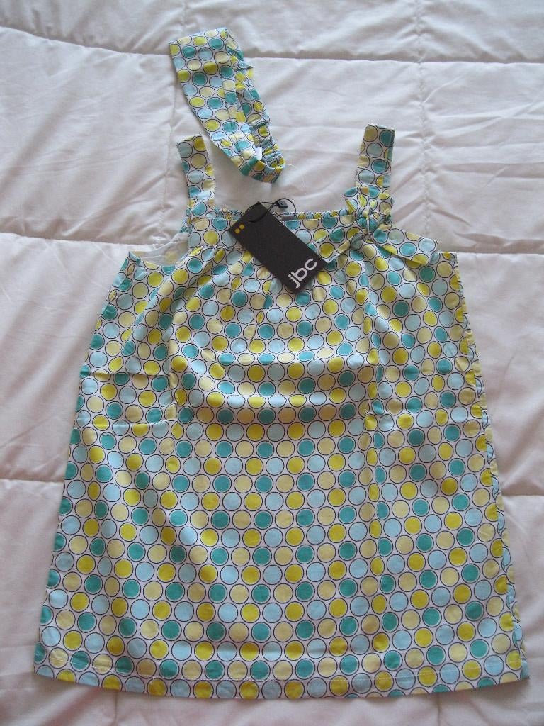 Nieuwe set JBC tanktop+hoofdband+groene bolero stippen 134, Kinderen en Baby's, Kinderkleding | Maat 134, Meisje, Ophalen of Verzenden