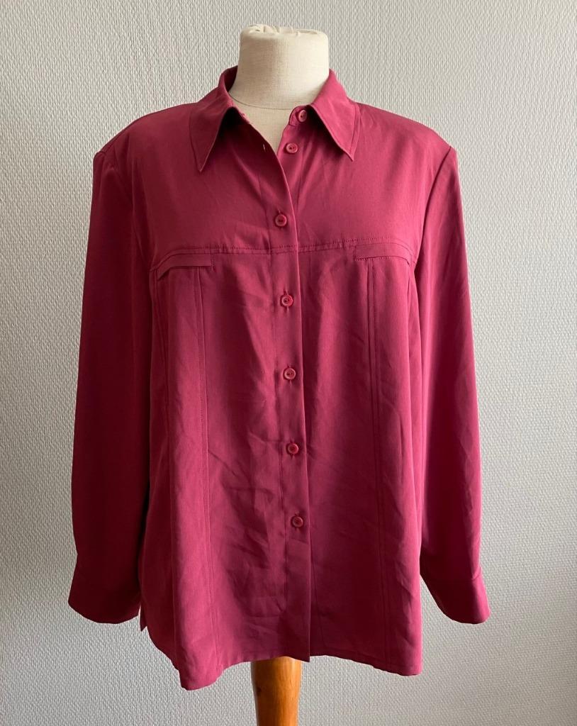Wijnrode blouse Mayerline Brussels maat 46, Mayerline Brussels, Envoi, Comme neuf, Taille 46/48 (XL) ou plus grande