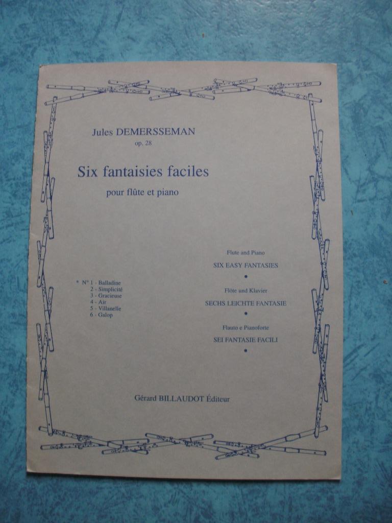 Six fantaisies faciles pour flûte et piano, Musique & Instruments, Enlèvement ou Envoi, Utilisé