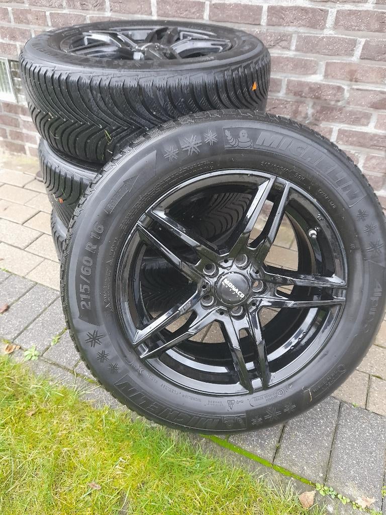 Winterbanden op alu velgen, Auto-onderdelen, Banden en Velgen, Ophalen, 16 inch, Banden en Velgen, Winterbanden