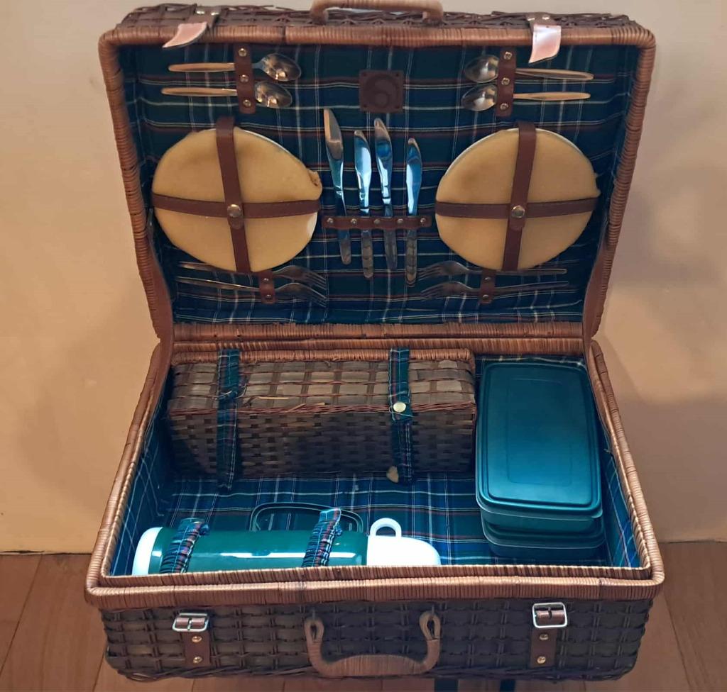 Valise Pique-nique osier colector Loterie Nationale, Enlèvement, Utilisé