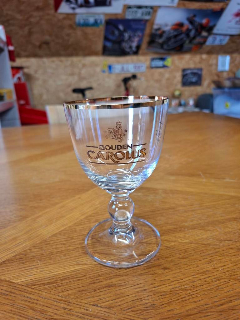 Degustatieglaasjes Gouden Carolus, Ophalen of Verzenden, Zo goed als nieuw, Bierglas