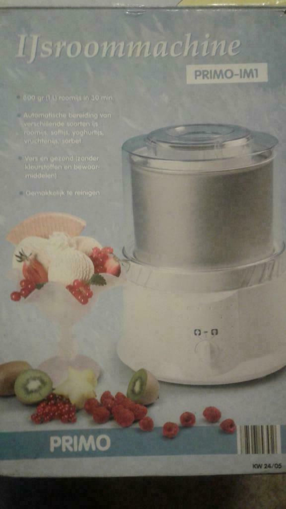Nieuwe ijsroommachine, maakt heerlijk ijs, yoghurtijs, ..., 1 tot 2 liter, Ophalen, Nieuw, Vaatwasserbestendig