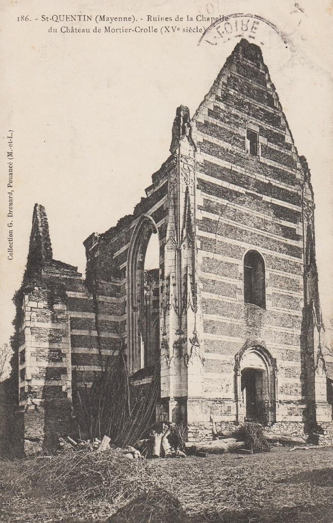 1907 - FRANKRIJK - Ruines Chapelle Château Mortier-Crolle, Verzamelen, Verzenden, Voor 1920, Gelopen, Frankrijk