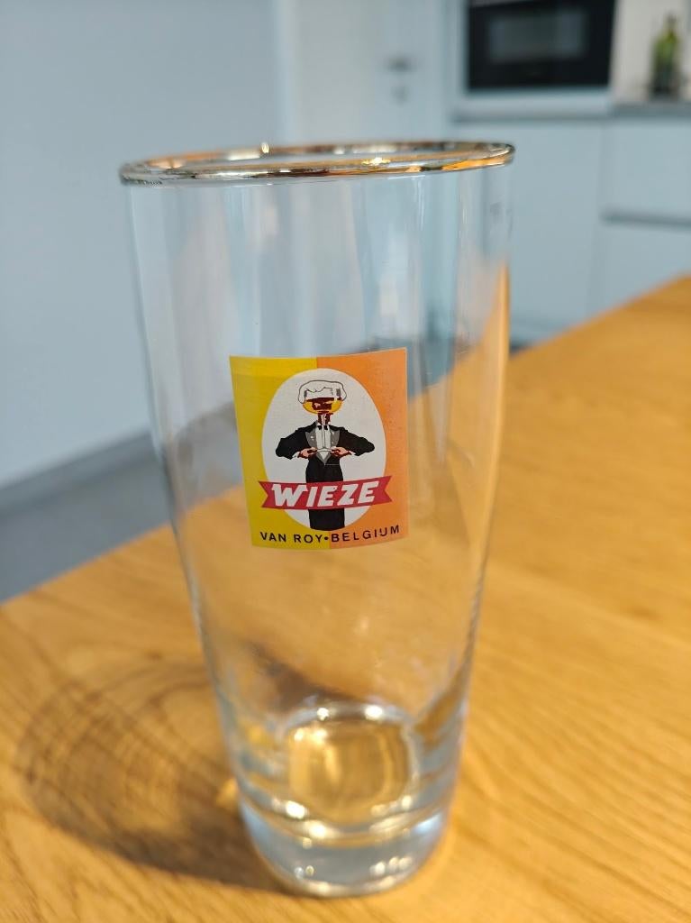 Wieze Van Roy Belgium, Verzamelen, Ophalen of Verzenden, Zo goed als nieuw, Bierglas