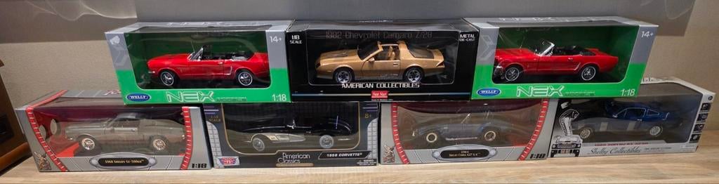 Mustang - Shelby - Corvette - Cobra - Camaro, Hobby & Loisirs créatifs, Voitures miniatures | 1:18, Enlèvement ou Envoi, Neuf