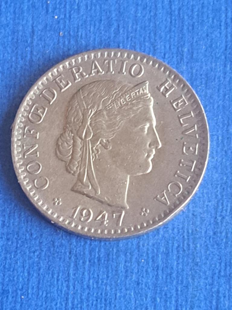 1947 Suisse 20 centimes, Envoi, Autres pays, Monnaie en vrac