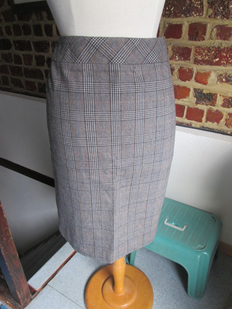 Mayerline jupe hiver carreaux taille 44, Mayerline, Blauw, Maat 42/44 (L), Ophalen of Verzenden