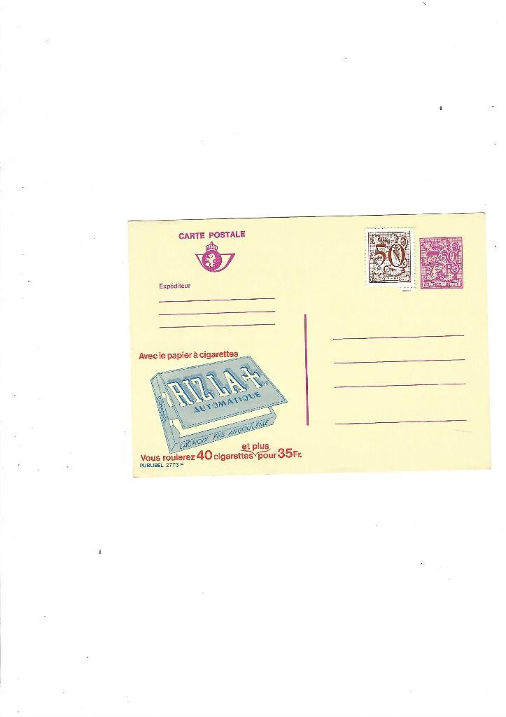 Carte postale Publibel 2773 F, Ophalen of Verzenden, Gelopen