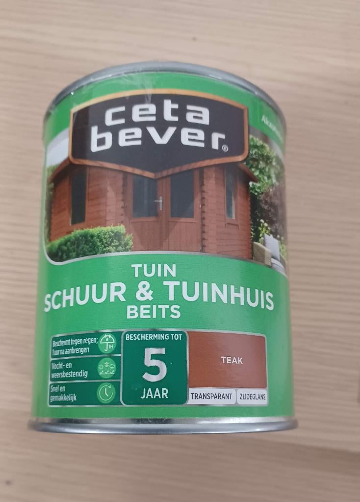 Beits Cetabever voor Schuur & tuinhuis - Teak 085, Ophalen, Overige kleuren, Nieuw, Beits