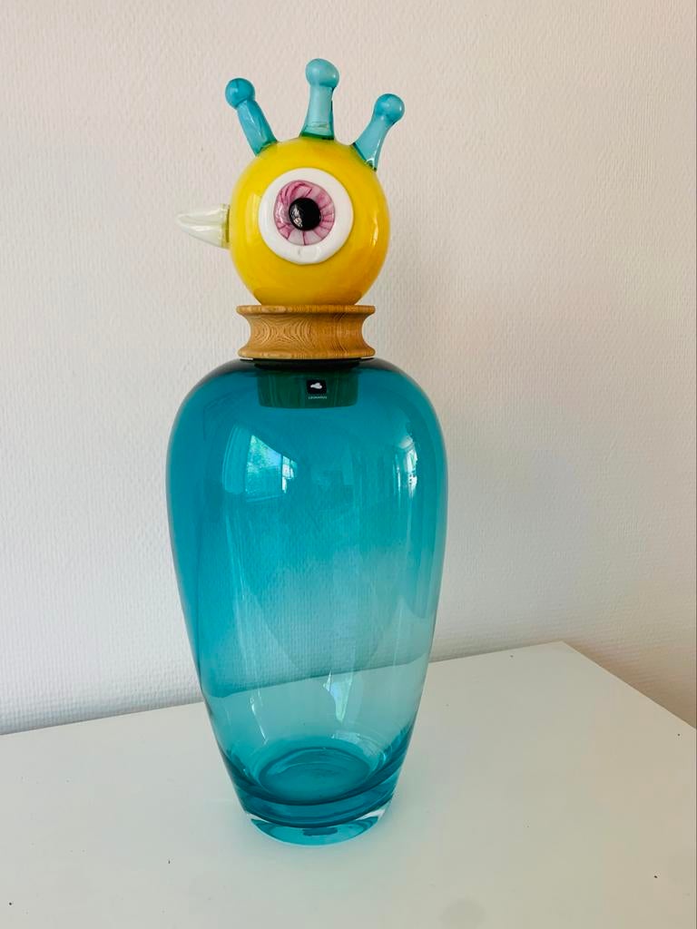Vaas Papageno Peppe, handgemaakt van Leonardo, Huis en Inrichting, Woonaccessoires | Vazen, Ophalen, Gebruikt, Glas, Minder dan 50 cm