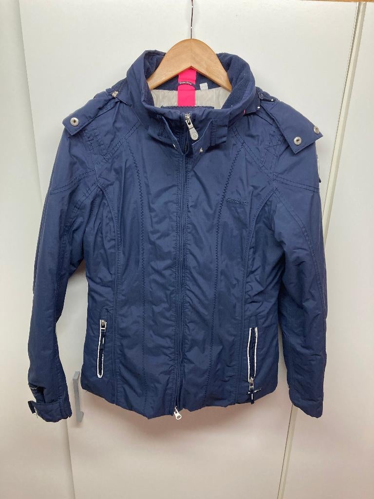 Blauwe jas Gaastra - Maat S - afritsbare kap, Kleding | Dames, Jassen | Winter, Zo goed als nieuw, Maat 36 (S), Blauw, Ophalen of Verzenden