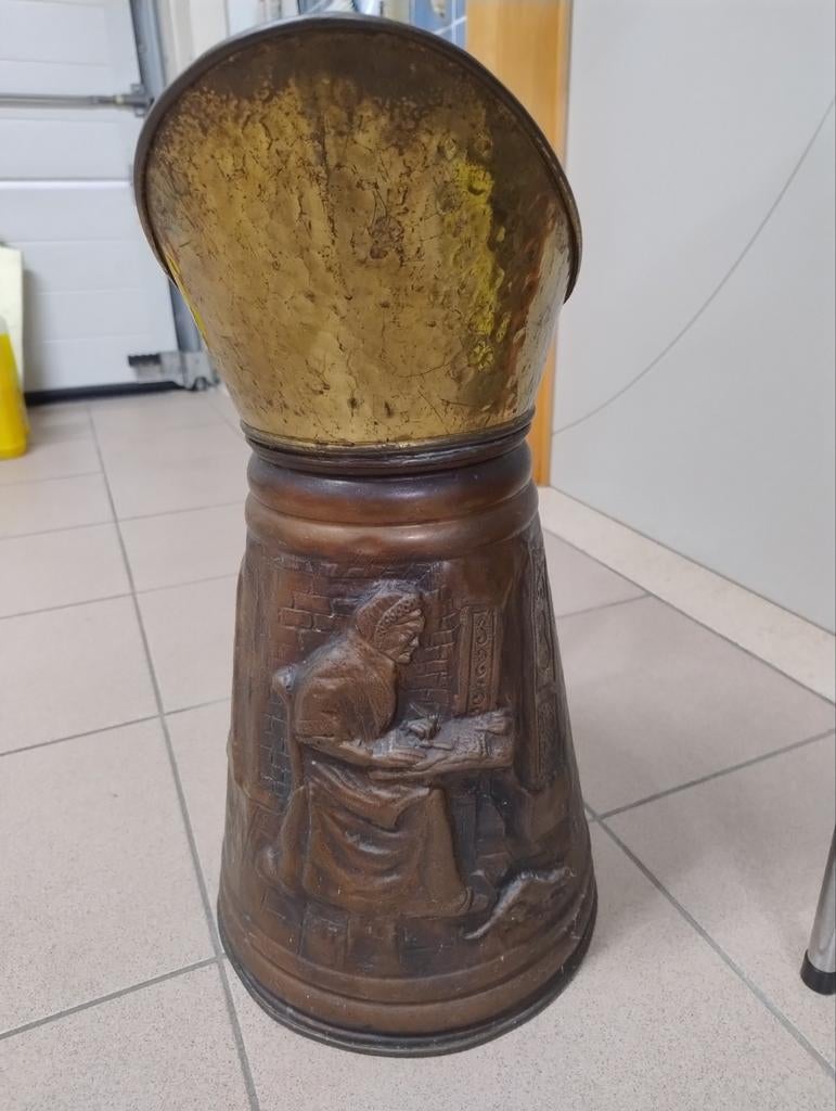 Koperen kolenemmer/ paraplu bak, Ophalen, Gebruikt