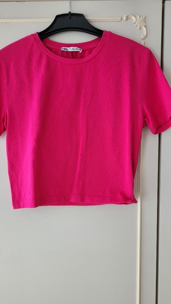 crop top  T shirt dame taille S   Zara, Ophalen of Verzenden, Zo goed als nieuw, Maat 36 (S)