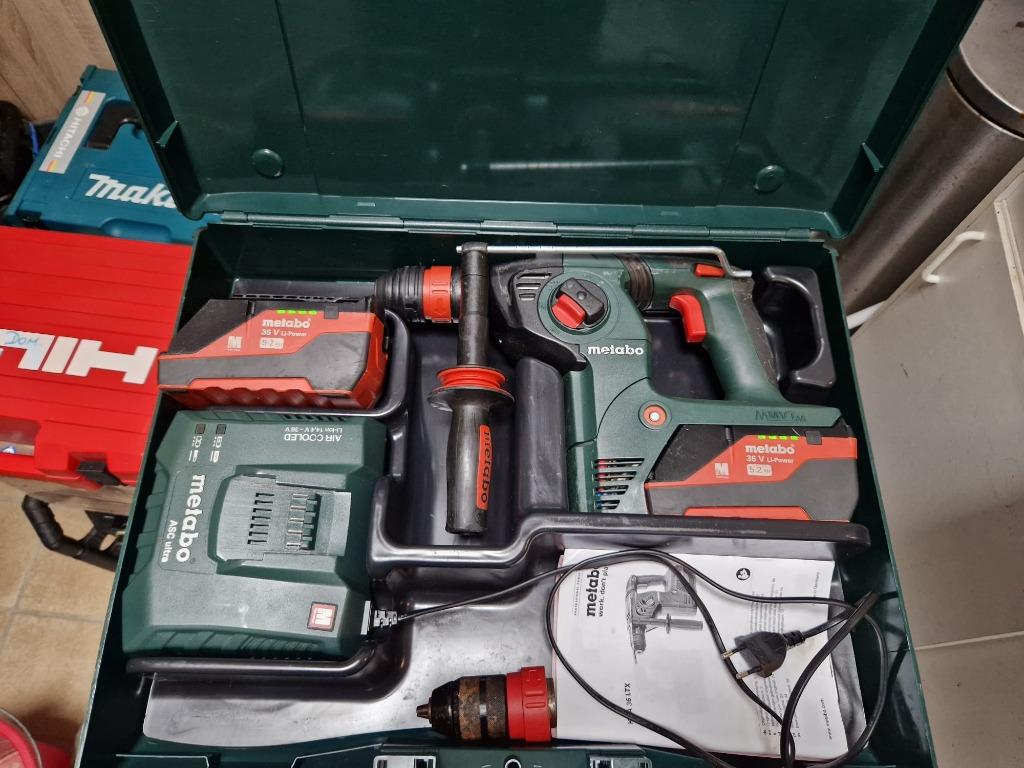 METABO KHA 36 LTX marteau combiné sans fil en mallette (2x 5, Bricolage & Construction, Raboteuses, Enlèvement, Comme neuf, Batterie