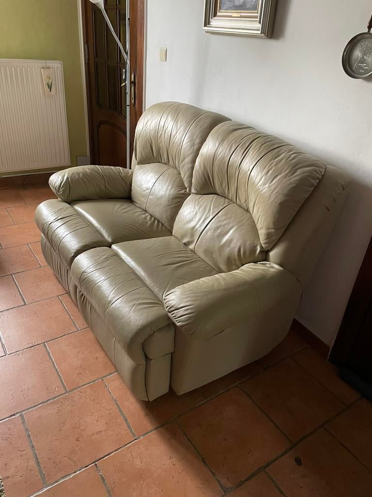 Fauteuils en cuir pour 2 personnes et 1 personne, Trois personnes, Moins de 75 cm, 150 à 200 cm, Enlèvement