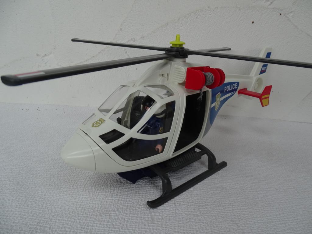 Playmobil politiehelicopter met zoeklicht, Ophalen of Verzenden, Gebruikt