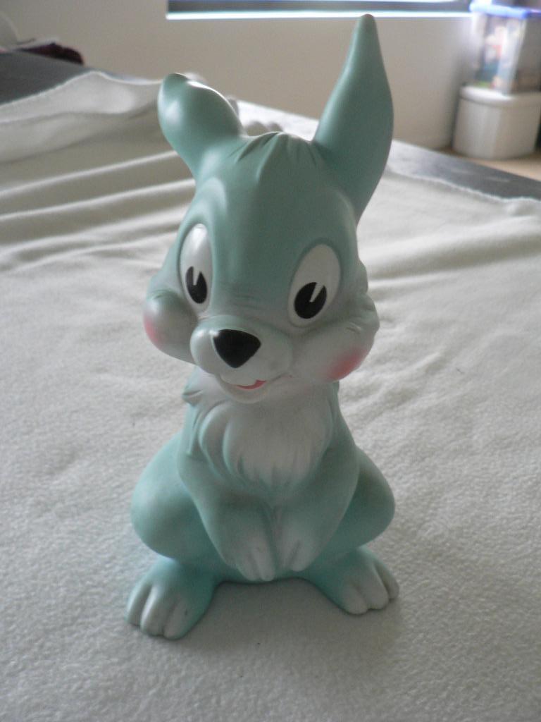 Ledraplastic Pieppop  pieper konijn vintage Walt disney, Verzamelen, Ophalen of Verzenden, Overige figuren, Gebruikt, Beeldje of Figuurtje
