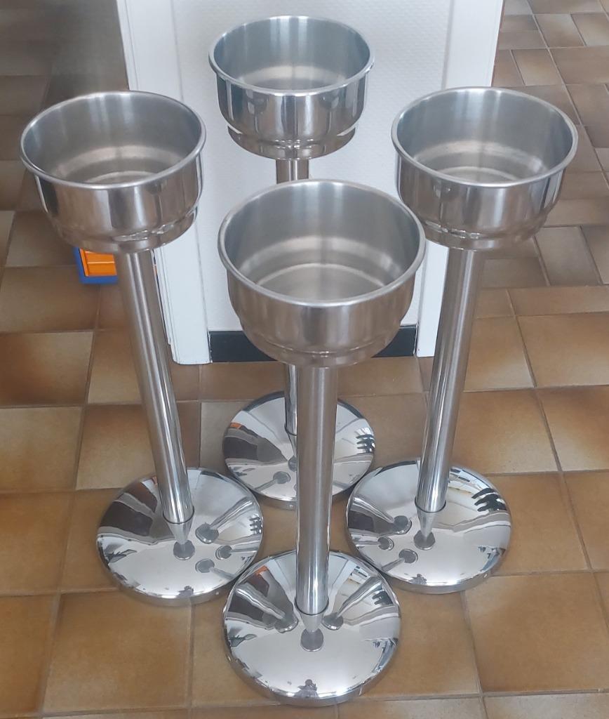 Wijn/champagne koeler op voet - RVS/Inox, Huis en Inrichting, Ophalen, Gebruikt, 50 tot 75 cm, Minder dan 5 flessen