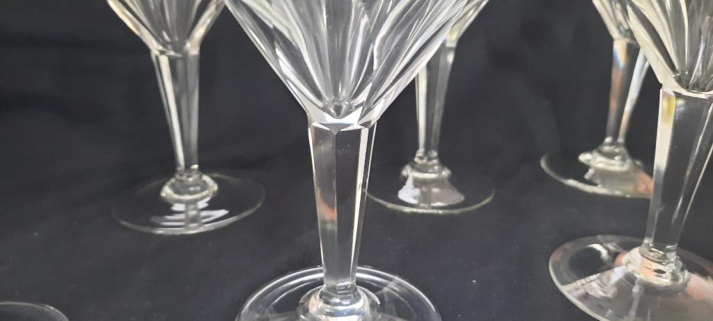 VSL,6 grands verres cristal taillé. Nestor., Antiquités & Art, Enlèvement ou Envoi