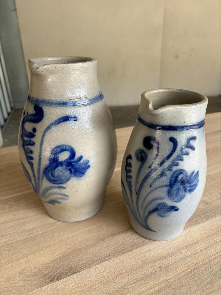 2 potten van steengoed voor €15, Ophalen, Zo goed als nieuw, Minder dan 40 cm, Balkon