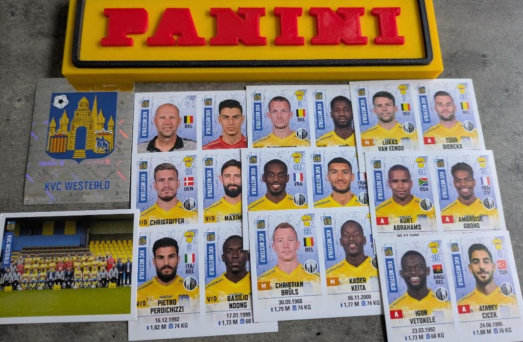 Panini FOOTBALL 2020/21 STICKERS 11X WESTERLO VOETBAL, Ophalen of Verzenden, Nieuw
