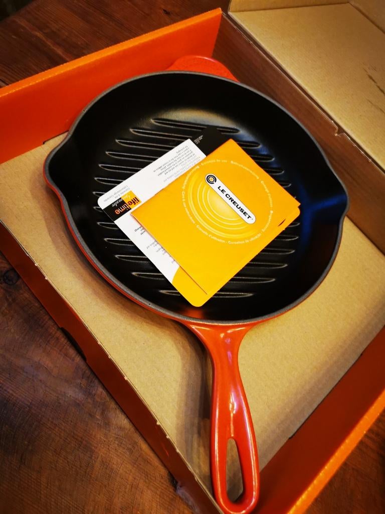 Le creuset skillet grillpan 26 nieuw, Ophalen of Verzenden