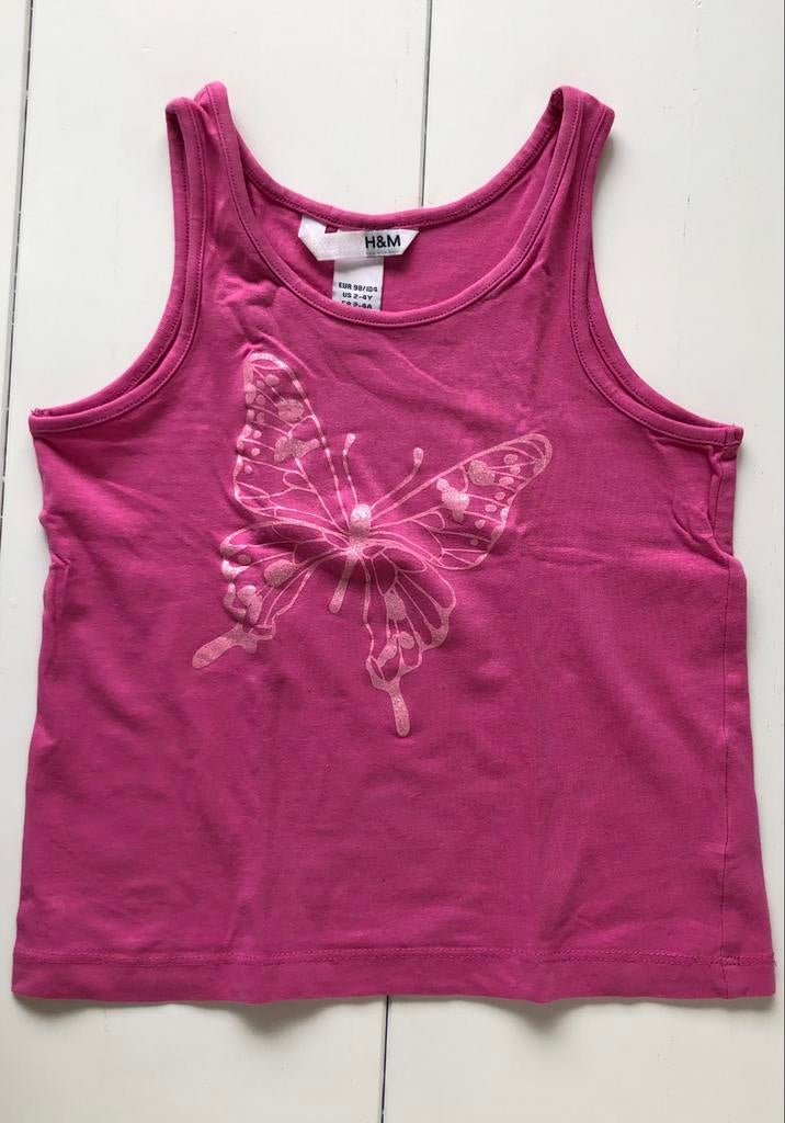singlet vlinder H&M 98 104, Kinderen en Baby's, Kinderkleding | Maat 98, Meisje, H&M, Ophalen of Verzenden, Overige typen