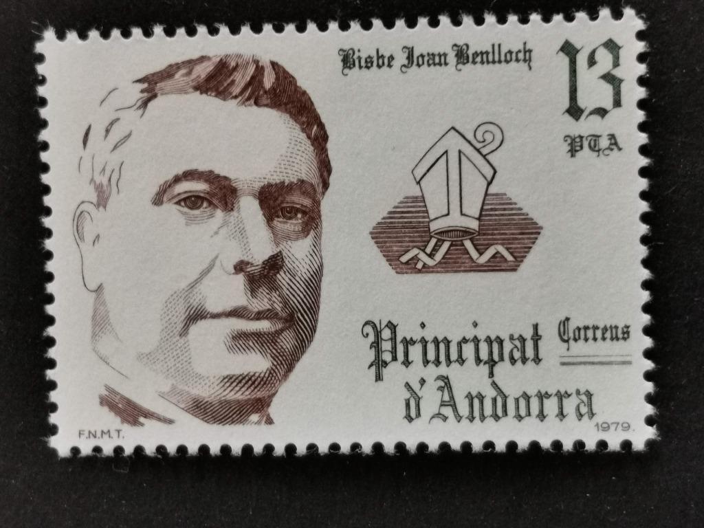 Andorre espagnole 1979 - Évêque espagnol **, Enlèvement ou Envoi, Non oblitéré
