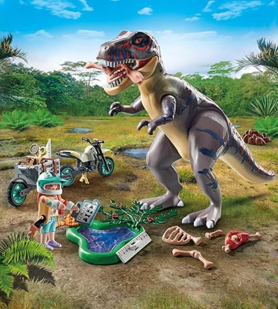 Playmobil  motorfiets en tyrannosaurus GRATIS LEVERING, Verzenden, Nieuw, Complete set