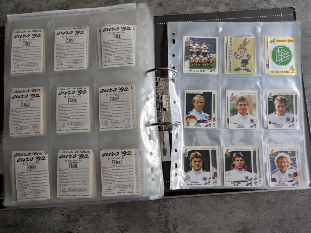 ENSEMBLE COMPLET DE FOOTBALL PANINI EURO 92 + ALBUM VIDE, Hobby & Loisirs créatifs, Autocollants & Images, Neuf, Envoi